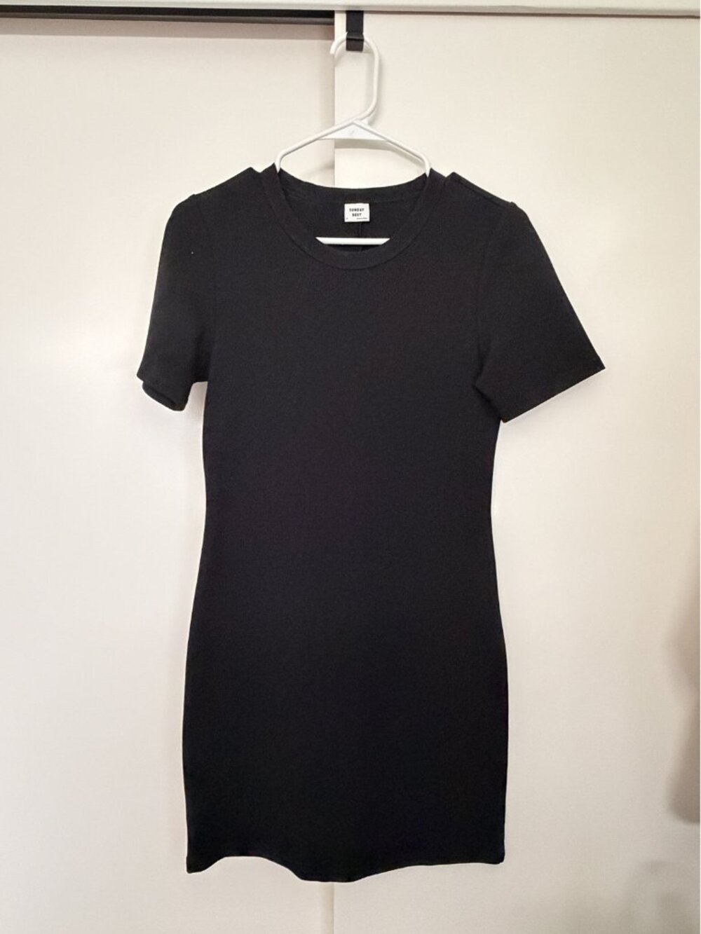 Aritzia Sunday Best Callie T-shirt Bodycon Dress Black